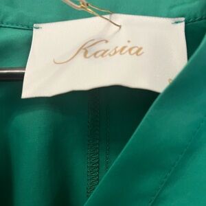 Tuckernuck Kasia Green shirt dress